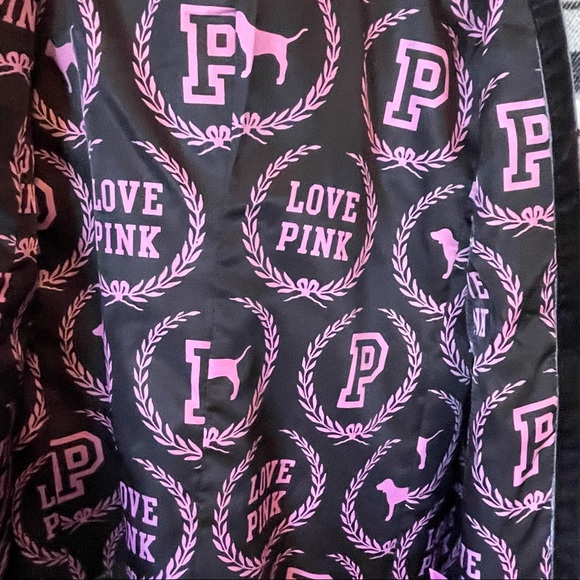 Victoria’s Secret PINK Limited Edition Plaid Pink Grey Fur Winter Coat Size L - Picture 14 of 16